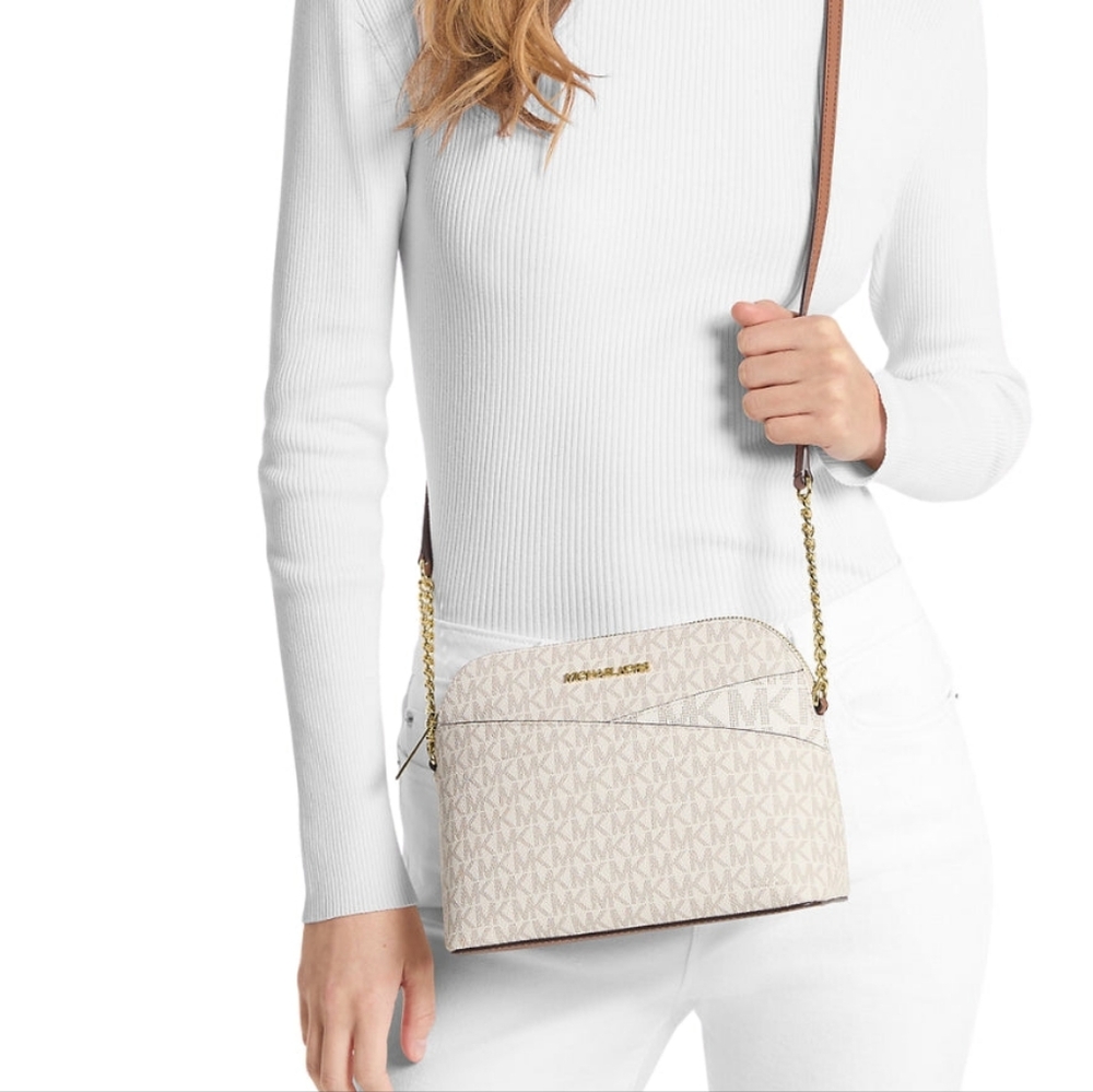 NWT Michael Kors • Jet Set Medium Logo Dome Crossbody Purse - Picture 2 of 7